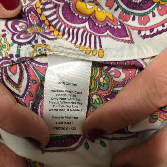 Talbots Multicolor Paisley Blouse - Picture 4 of 4